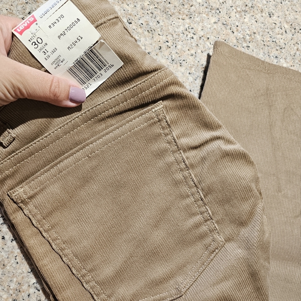 Vintage LEVIS 519 Corduroy Tan Straight Leg Pants 30X31 NWT - Picture 5 of 12